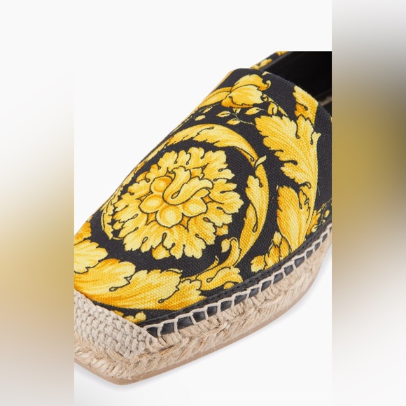 Versace NWT Barocco-Print Canvas Espadrilles - Picture 6 of 7